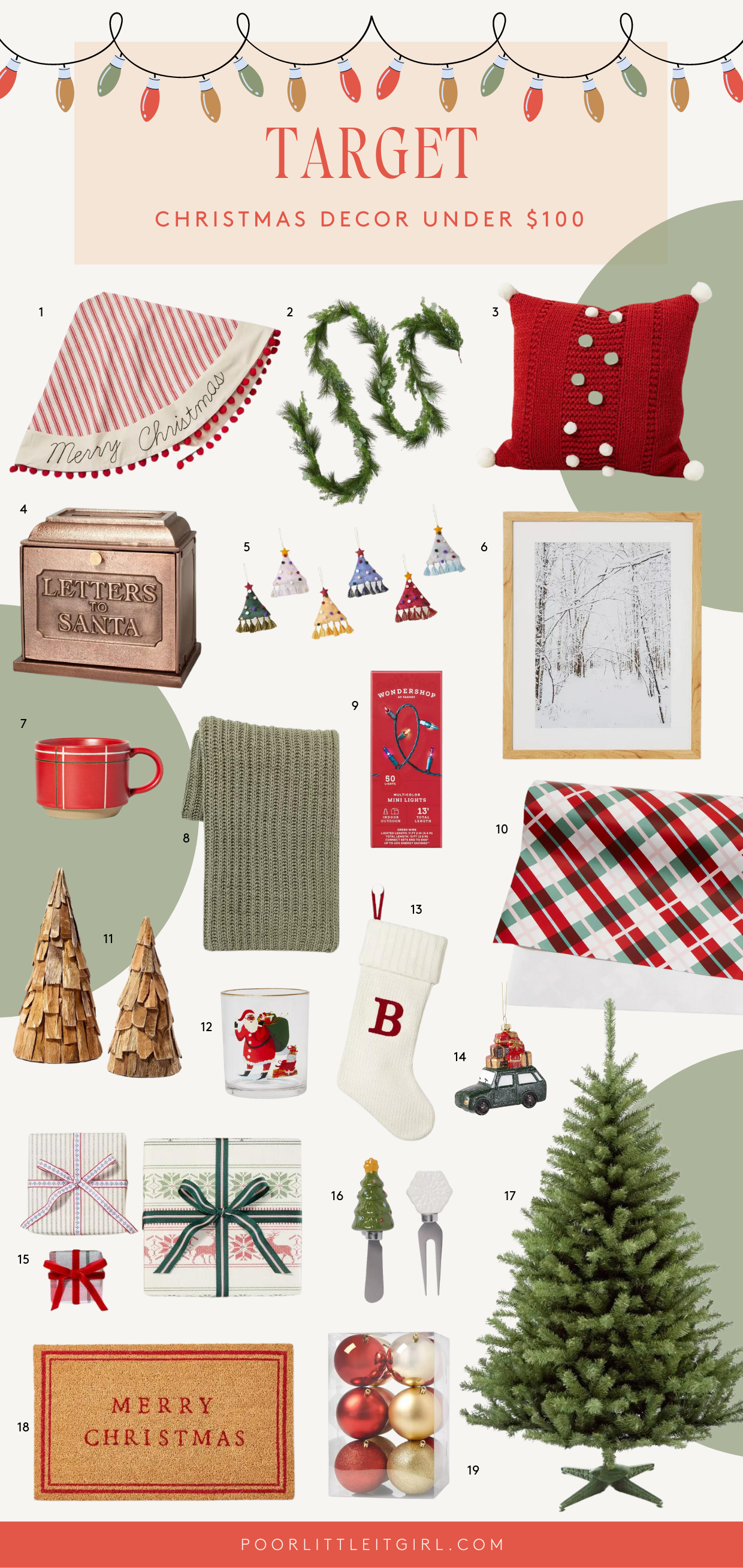 Festive Target Christmas Home Decor Under $100 | Poor Little It Girl